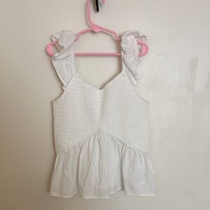 Art Class White Top for Girls